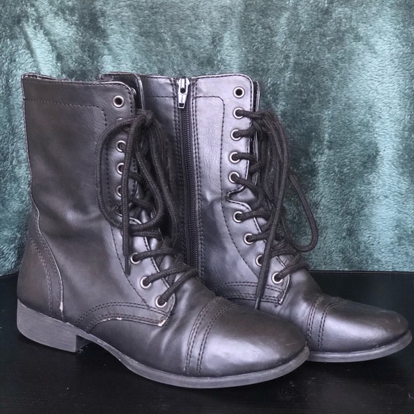 heel combat boots target